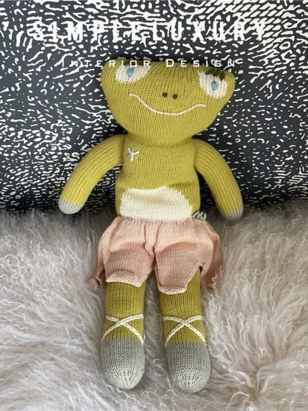 Discontinued Blabla Kids Lillipop the Frog Size 18” Handmade 100% Cotton